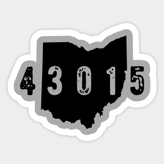43015 zip code Delaware Ohio Columbus Sticker by OHYes